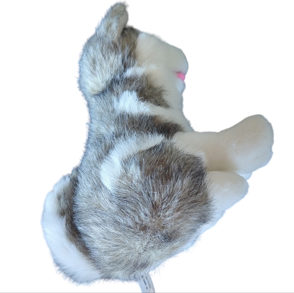 Siberian Husky Stuffed Dog Toy Animal Gray White - Picture 9 of 9